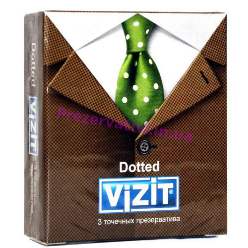 Презервативи Vizit Dotted 3шт (Візит Доттер) - Фото№1