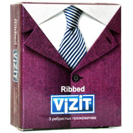 Презервативи VIZIT new Ribbed з кільцями 3шт