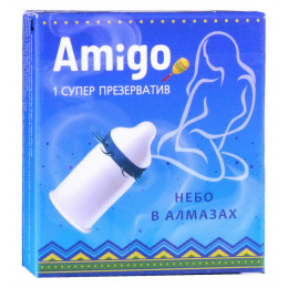 СуперПрезерватив Amigo Небо в алмазах 1шт(шипи)