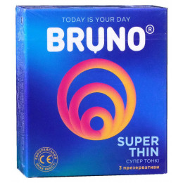 Презервативи Bruno 3шт Super Thіn Ультратонкі