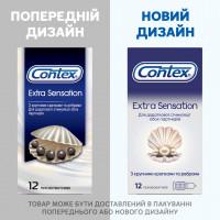 Презервативи латексні з силіконовою змазкою CONTEX Extra Sensation (з крупними крапками та ребрами), 12 шт - Фото№3