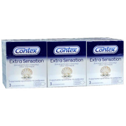 Блок презервативов Contex Extra Sensation 12 пачек по 3шт