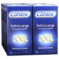 Презервативи латексні з силіконовою змазкою CONTEX Extra Large (збільшеного розміру), 12 шт - Фото№7