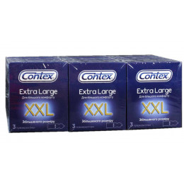 Блок презервативів Contex Extra Large 12 пачок по 3шт