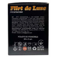 Блок презервативов Flirt De Luxe 72шт Стандартные (24 пачки по 3шт) - Фото№3