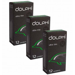 Презервативи Dolphi Ultra thin 36шт (3 пачки по 12шт)