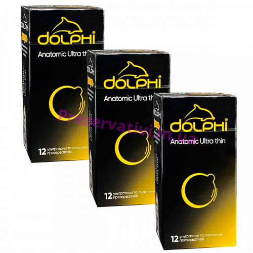 Презервативы Dolphi Anatomic Ultra thin 36шт (3 пачки по 12шт) - Фото№1