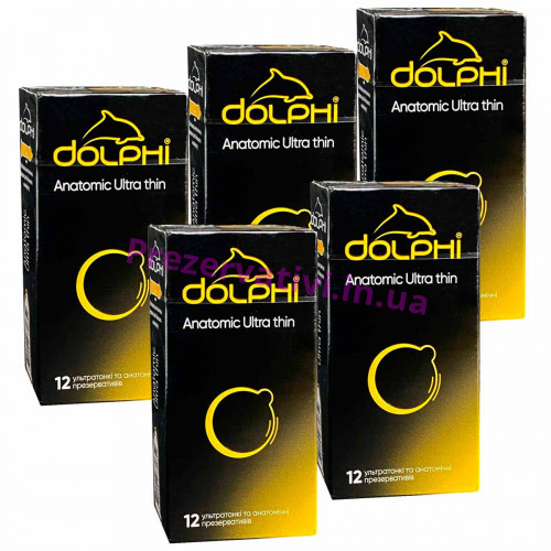 Презервативы Dolphi Anatomic ultra thin 60шт (5 пачек по 12шт) - Фото№1