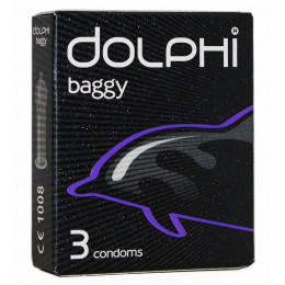 Презервативи Dolphi Baggy 3шт офобливої форми (термін 03.2023)