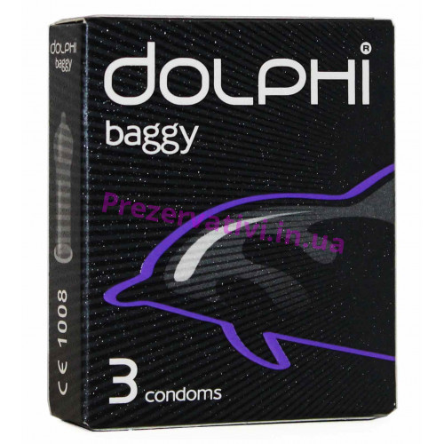 Презервативи Dolphi Baggy 3шт офобливої форми (термін 03/2023) - Фото№1