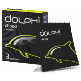 Презервативи Dolphi Ribbed ребристі 3шт