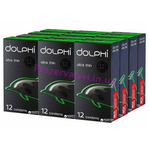 Блок презервативів Dolphi Ultra thin 144шт (12 пачок по 12шт) - Фото№1