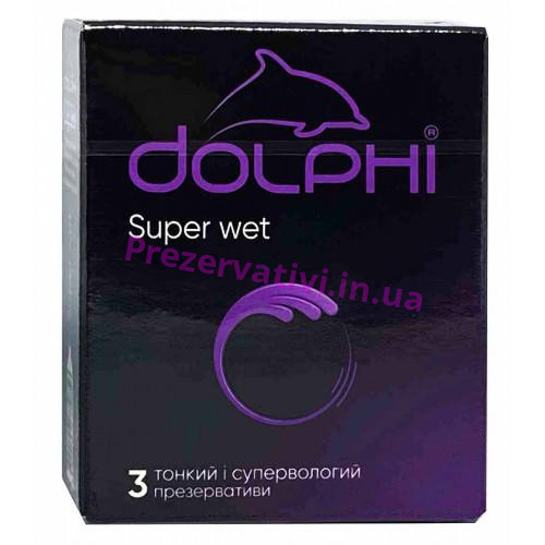 Презервативи Dolphi NEW Super Wet супертонкі з додатковим змащувачем 3шт - Фото№1