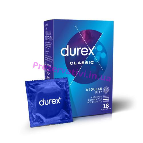 Презервативи латексні з силіконовою змазкою DUREX Сlassic (класичні), 12 шт. - Фото№1