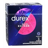 Презервативи латексні з силіконовою змазкою DUREX Dual Extase (рельєфні з анестетиком), З шт. - Фото№7