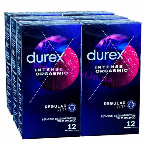 Блок презервативів Durex 6 пачок 12шт Intense Новинка! - Фото№1