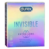 Презервативи латексні з силіконовою змазкою DUREX Invisible Extra Lube (ультратонкі з додатковою змазкою), З шт. - Фото№7