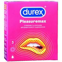 Презервативи латексні з силіконовою змазкою DUREX Pleasuremax (з ребрами та крапками), З шт. - Фото№4