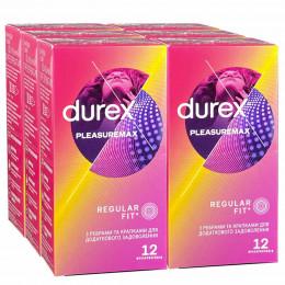 Блок презервативів DUREX 6 пачок 12шт Pleasuremax