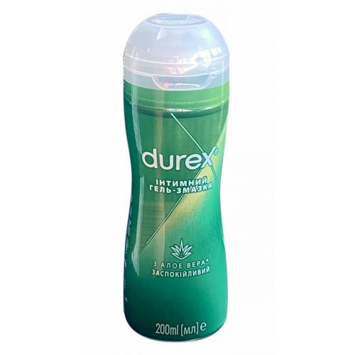 Интимные гель-смазки Durex (Дюрекс) Play Massage 2 в 1 Aloe Vera 200 МЛ c экстрактом Алоэ Вера (срок годности 2024/01) - Фото№1