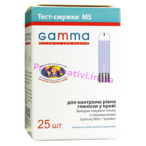 Тест-смужки GAMMA MS 25шт - Фото№1