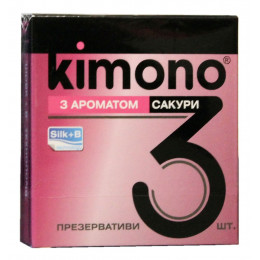 Презервативы Kimono 3шт С ароматом сакуры