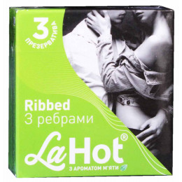 Презервативы Lahot 3шт Rіbbed ребристые