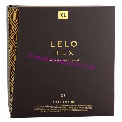 Надсучасні презервативи Lelo HEX Respect XL 36шт великого розміру - Фото№1