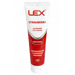 Гель-змазка Lex Strawberry 100мл пантенол, полуниця