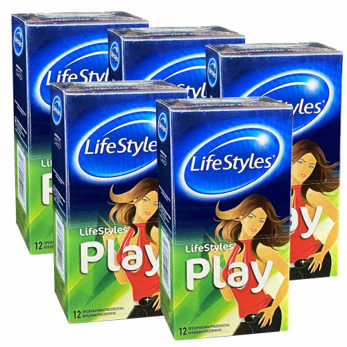 Презервативи LifeStyles Play 60шт (5 пачек по 12шт) - Фото№1