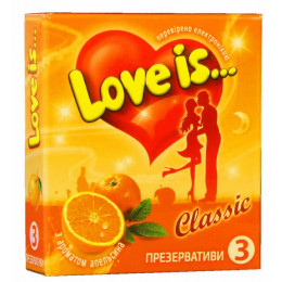 Презервативи Love is... 3шт апельсин (термін 04.2024)