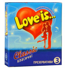 Презервативи Love is... 3шт класик (термін 04.2024)