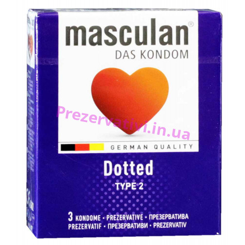 Презервативи Masculan Dotted 3шт - Фото№1