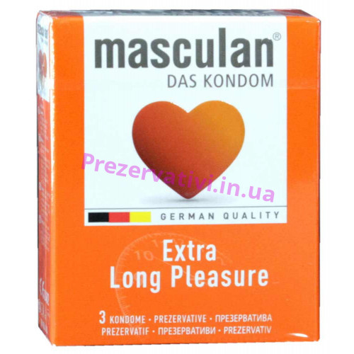 Презервативи Masculan Extra Long Pleasure 3шт - Фото№1