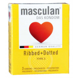 Презервативи Masculan Ribbed+Dottted 3шт