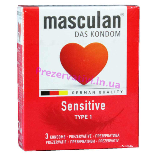 Презервативи Masculan Sensitive 3шт - Фото№1