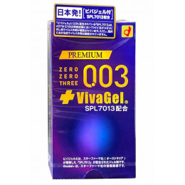 Презервативы OKAMOTO 003 Premium Viva gel 10шт термін 09/2024 срок 09/2024