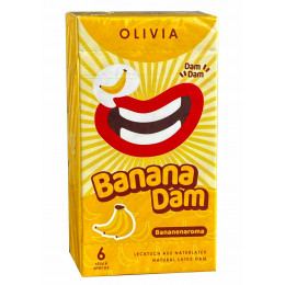 Латексные салфетки Olivia Oral Dams Banana 6шт банан