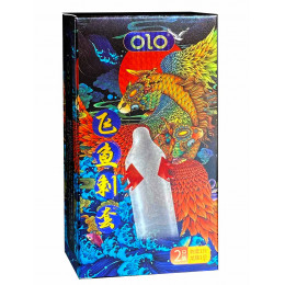 Презервативы с усиками Olo FLYING KOI 1шт шипы + шарик продлевающие на гиалуроновой основе