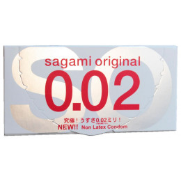 Презервативы Sagami Original 0.02 Полиуретановые 2шт (190мм, 58мм, 0,02) 