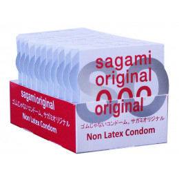 Презервативи Sagami Original 0.02 Поліуретанові 12шт (12 пачок по 1шт)