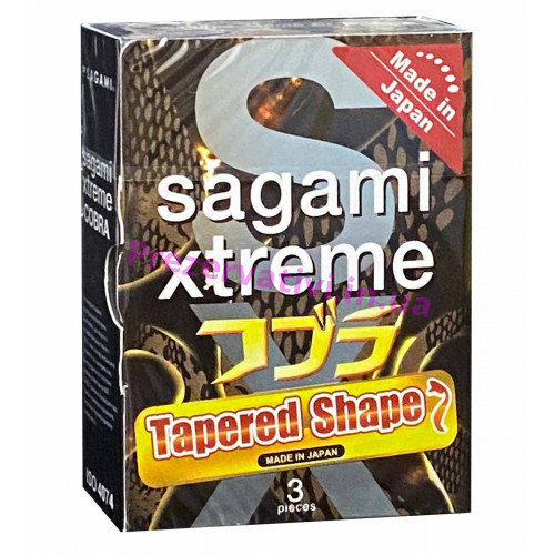 Презервативи Sagami Xtreem Cobra 3штособливої форми - Фото№1