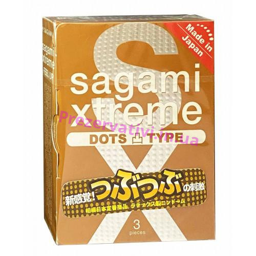 Презервативи Sagami Xtreem SuperDots 3шт FeelUp крапкові - Фото№1