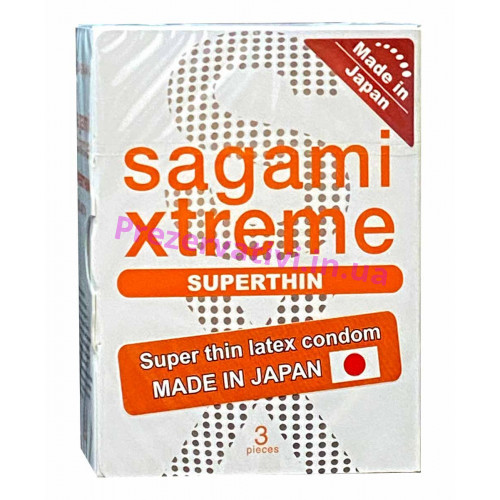 Презервативи Sagami Xtreem SuperThin 3шт надтонкі латексні - Фото№1