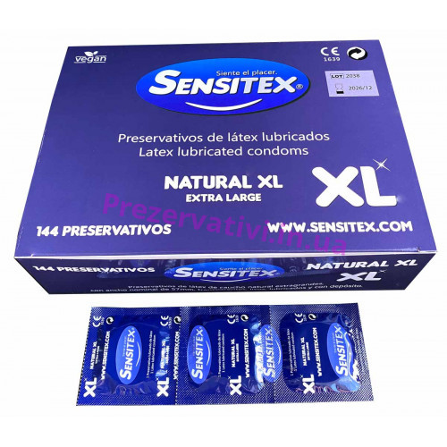 Презервативы Sensitex NaturalXL 144шт большого размера - Фото№1