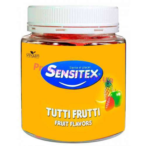 Презервативи Sensitex Tuttifrutti 15шт ароматизовані кольорові - Фото№1