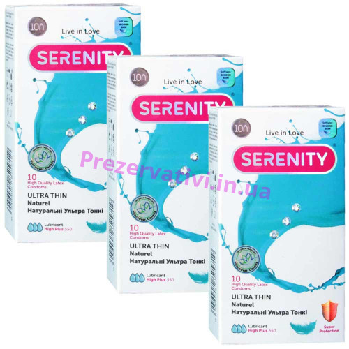 Презервативи Serenity Ultra Thin ультратонкі 30шт (3 пачки по 10шт) - Фото№1