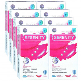 Блок презервативів Serenity Womans feeling класичні 80шт (8 пачок по 10шт)