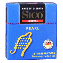 Презервативи Sico pearl Точкове рифлення 3шт