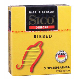 Презервативи Sico ribbed Ребристі 3шт